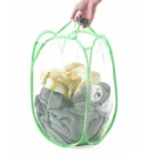 Зеленая корзина для белья, складная корзина для белья в японском стиле