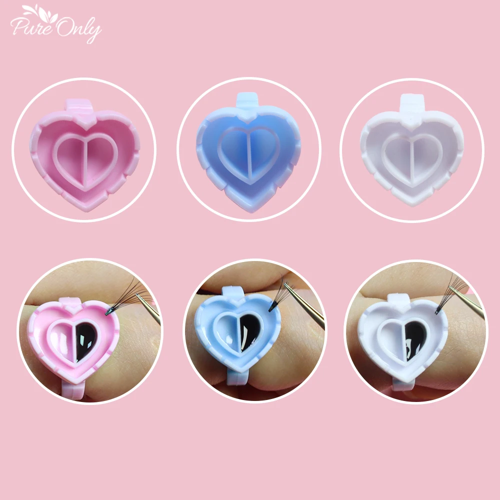 

New 100pcs/Pack Disposable Glue Rings Eyelashes Extension Finger Holder Adhesive Glue Ring Cup For Lash Extension Tattoo Pigment