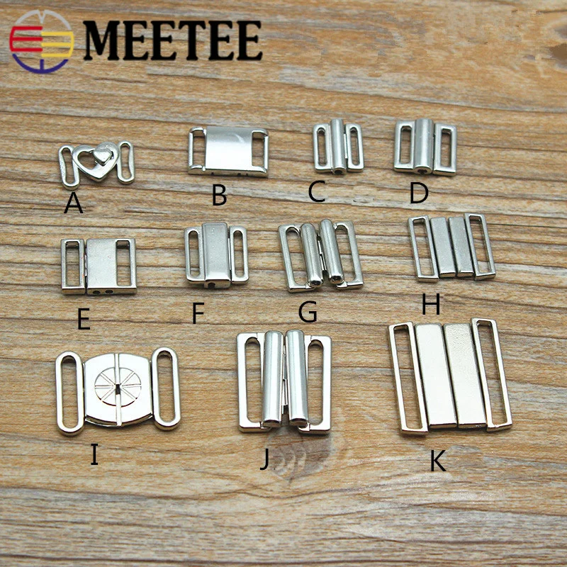 Meetee 10 шт. 8 7 25 мм металлический зажим для нижнего белья с пряжкой пошив одежды