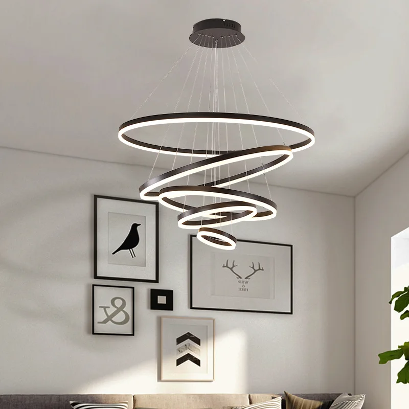 Современный элегантный матовый коричневый алюминиевый и акриловый круглый