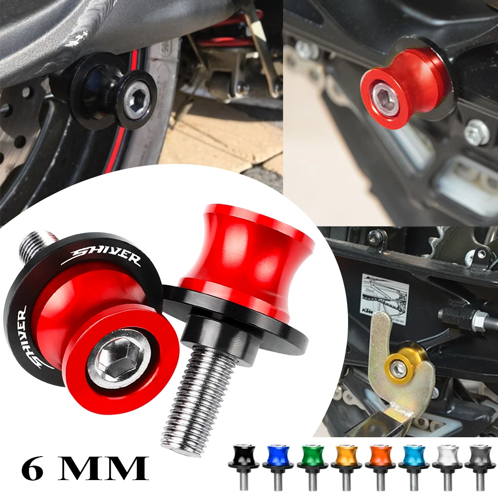 

6MM Motorcycle Accessories Aluminum Swingarm Spools Slider Stand Screws For APRILIA SHIVER GT 2007-2011 2012 2013 2014 2015 2016
