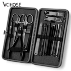 Набор маникюрных кусачек для ногтей, 7-18 шт., профессиональные ножницы из нержавеющей стали педикюрные ножницы, домашний портативный маникюр