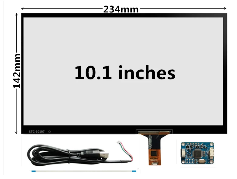 10.1 Inch 234mm*142mm Raspberry Pi Navigation High Compatibility Capacitive Digitizer Touch Screen Panel Glass