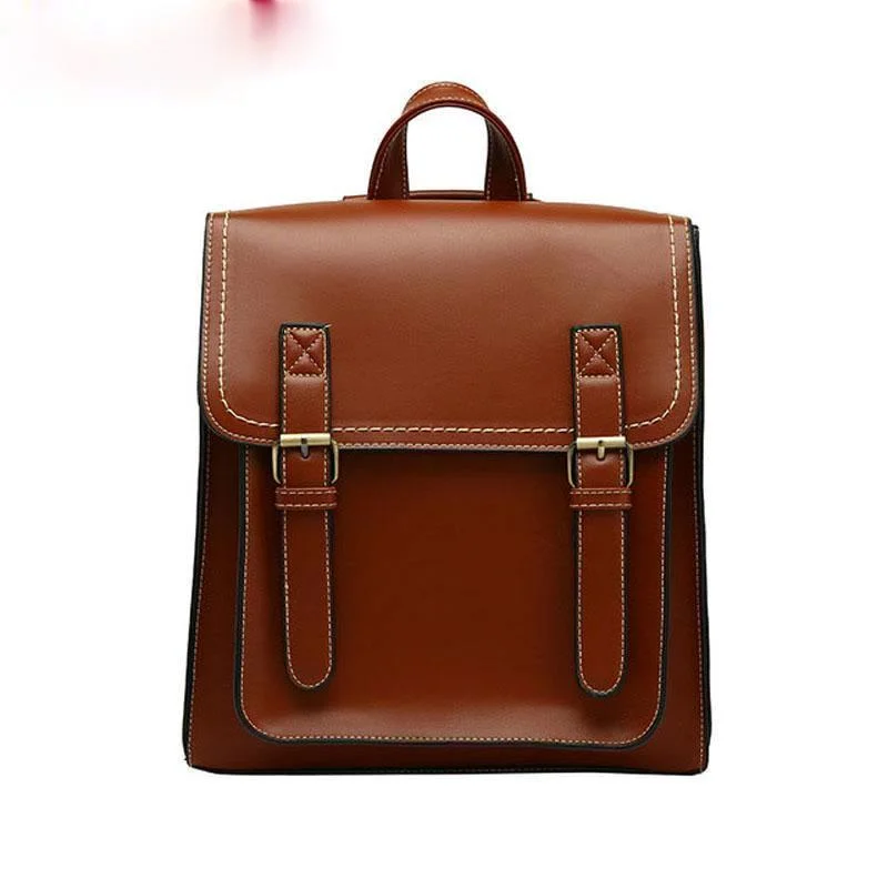 

Винтажный рюкзак для женщин, женская сумка из искусственной кожи, модный школьный ранец для девочек, Удобная дорожная сумка