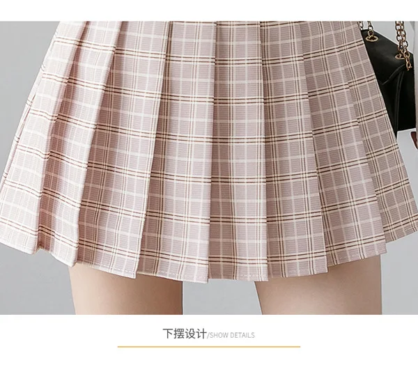 

2021 Fashion Women Skirt Preppy Style Plaid Skirts High Waist Student Pleated Skirt Harajuku Uniforms Ladies Girls Dance Skirts