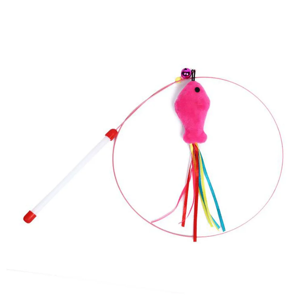 Забавный перо котёнок Кот Игрушка стальная проволока Прорезыватель бусы