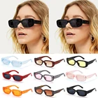 Солнцезащитные очки для мужчин и женщин, небольшие прямоугольные, с защитой от ультрафиолета 400, для езды на велосипеде и путешествий, модные, в стиле ретро, с защитой от ультрафиолета