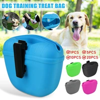 pet training treat bag outdoor dog treat pouch waist feed bundle pocket silicone puppy easy reward snack bag for pet vj