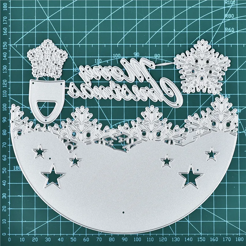 DiyArts Снежинка Счастливого Рождества металлические Вырубные штампы новые ремесленные штампы Скрапбукинг альбом тиснение трафарет вырубной Декор