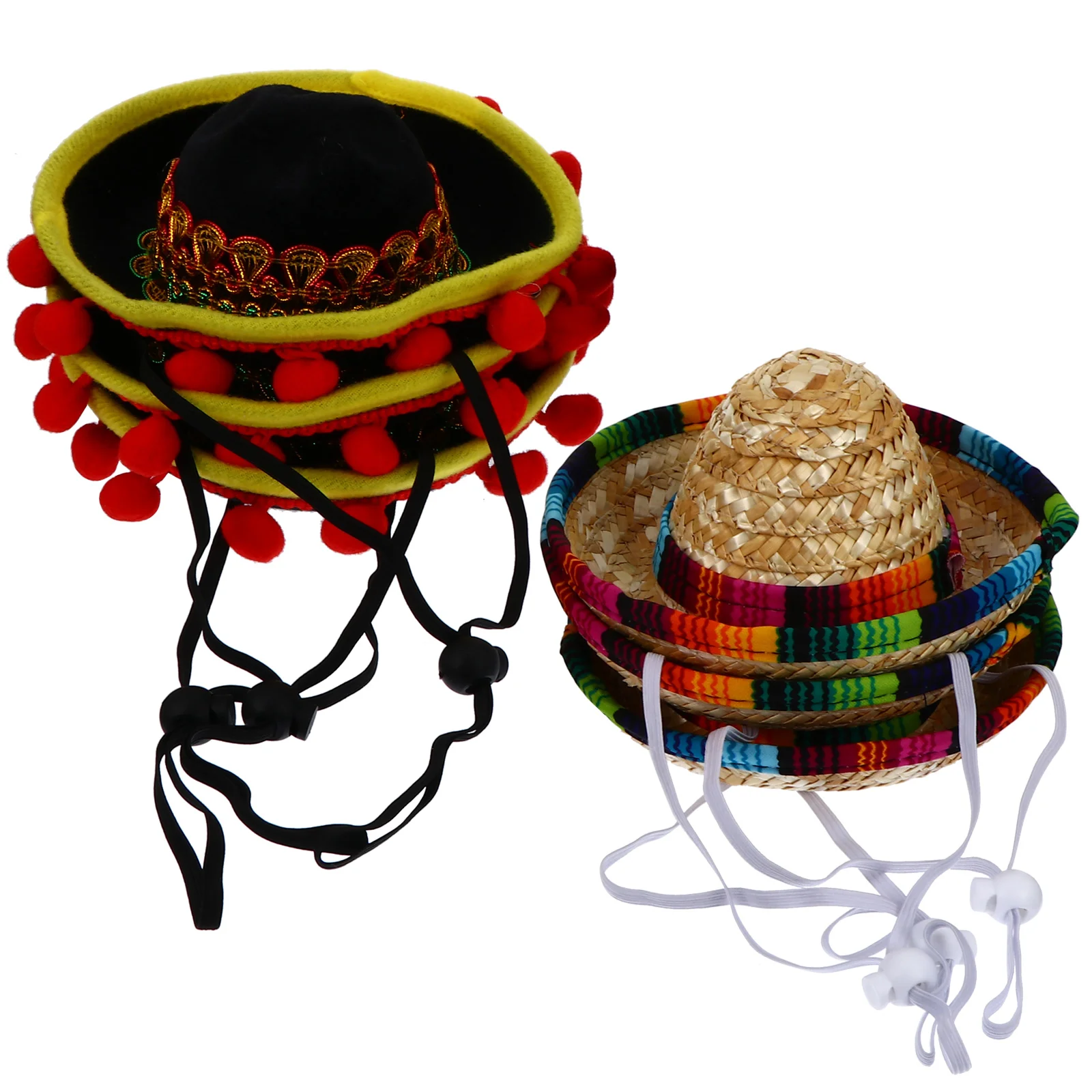 

6pcs Colorful Sombrero Hats Mini Mexican Festival Hats Decorative Party Hats