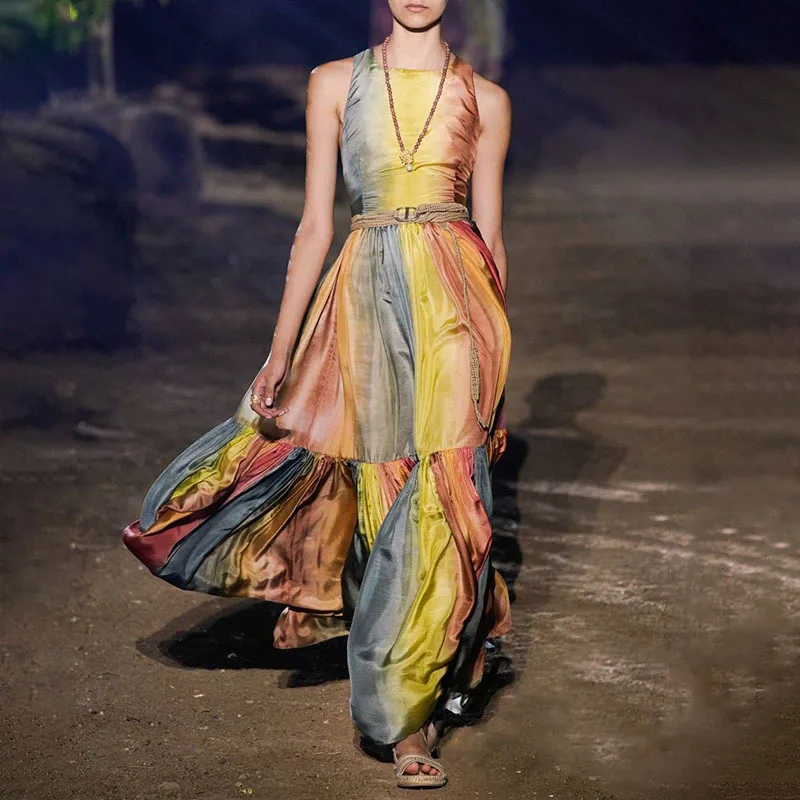 

2020 Summer Bodycon Maxi Dress for Woman Vintage Aethetic Boho Party Dress