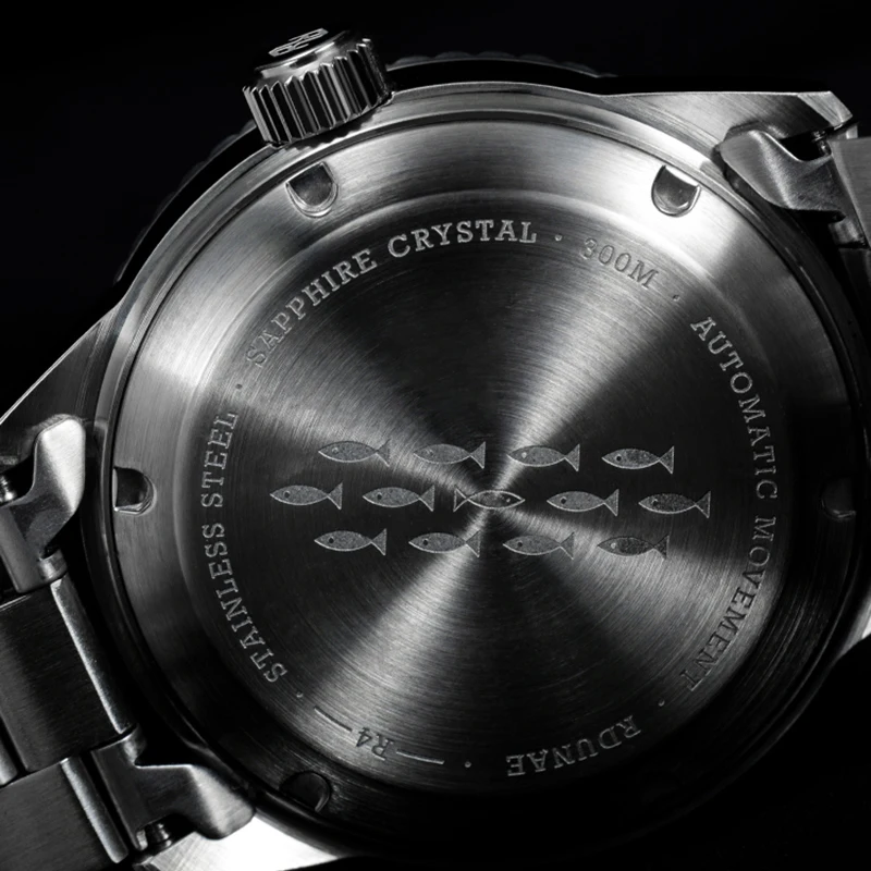 RDUNAE R4 новые модные часы для дайвинга из пузырчатого стекла с большим циферблатом