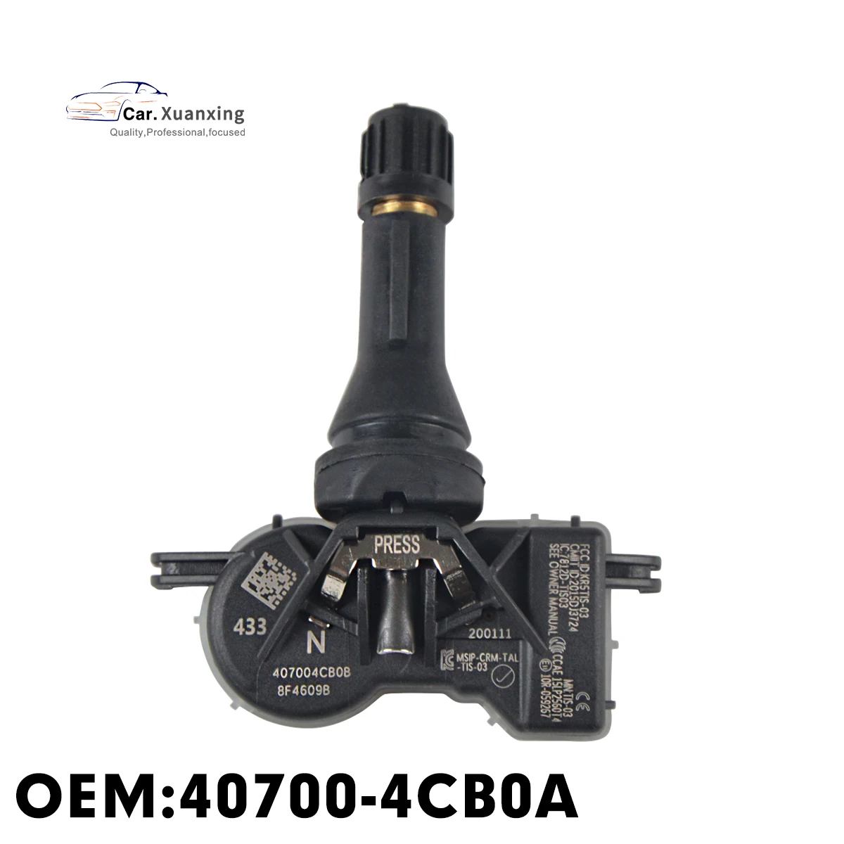 

40700-4CB0A датчик давления в шинах Система мониторинга 433 МГц TPMS для NISSAN QASHAI J11 RENAULT LADA для ALPINE Armada