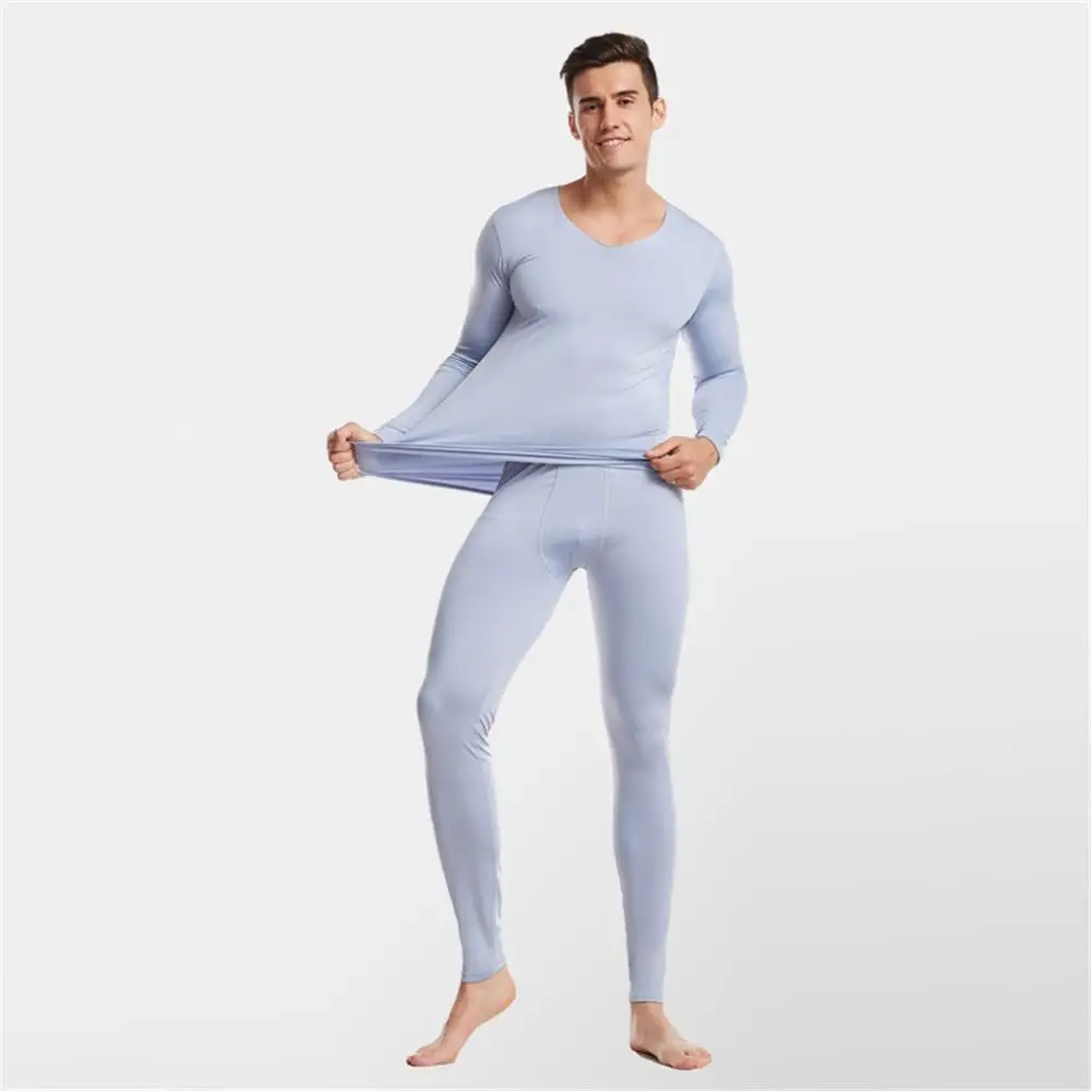 Зимний термокостюм из 2 предметов мужская одежда с круглым вырезом сохраняющая