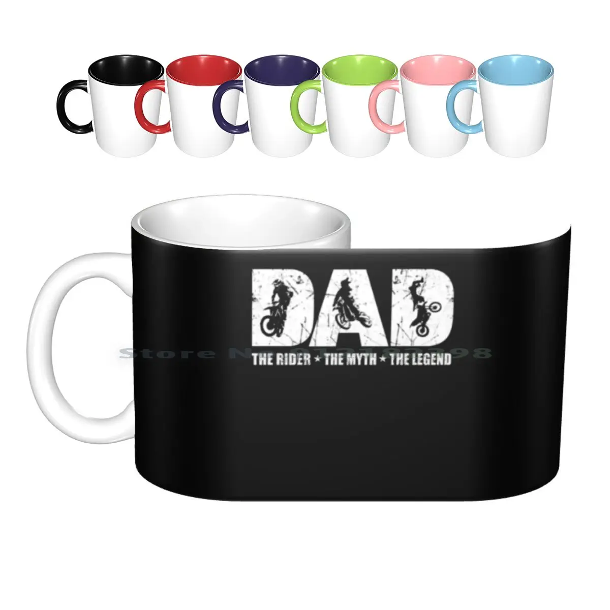 

Dad The Rider The Myth The Legend Ceramic Mugs Coffee Cups Milk Tea Mug Motocross Motocross Gear Dirt Bike Gear Motocross Bikes