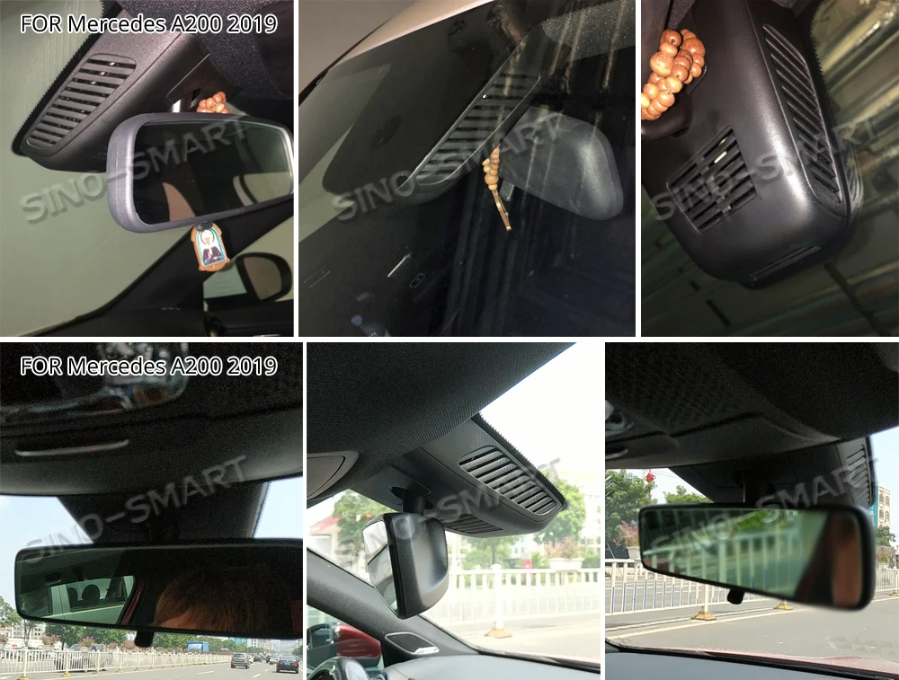 SINOSMART Novatek 96658 автомобильный WiFi DVR камера для Mercedes Benz GLA A CLA класс управления с помощью приложения SONY IMX323