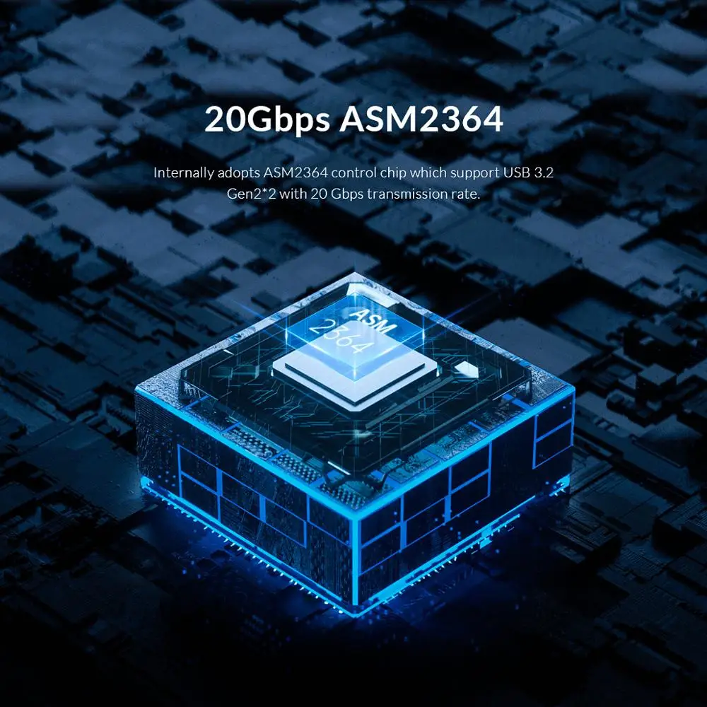 Чехол ORICO LSDT 20 Гбит/с M.2 NVME SSD чехол со встроенным охлаждающим вентилятором Тип C M2