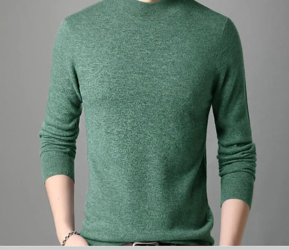 

Men's sweater half turtleneck sweater Slim fashion