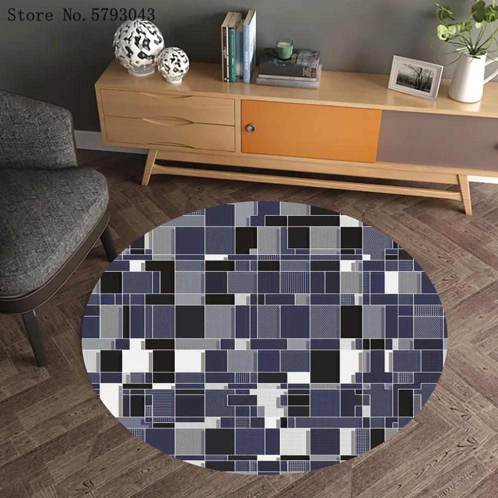 

Leaves Flower Chain Round Carpet 3D Print Stripe Geometry Carpets Home Custom Colorful Carpet For Home Textile Floor Rug Decor