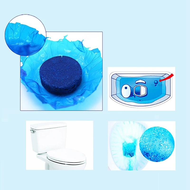 

30 Pack Automatic Toilet Bowl Cleaner Tablets-Bathroom Toilet Tank Cleaner Long-Lasting No Pungent Odor Clean Bubbles