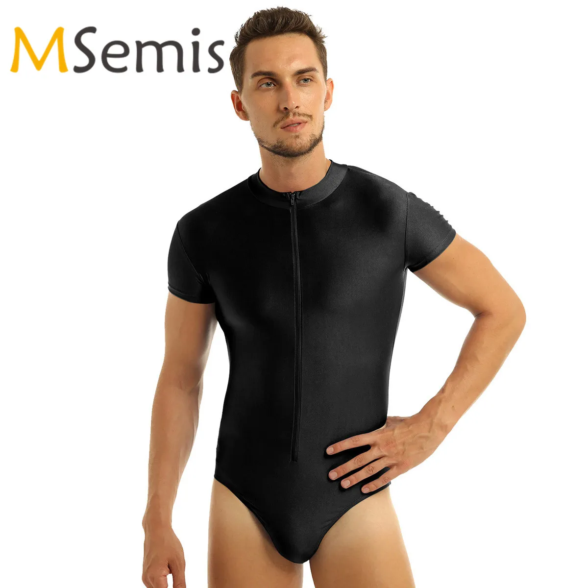 Купальник мужской балетное трико костюмы танцевальный костюм с круглым вырезом