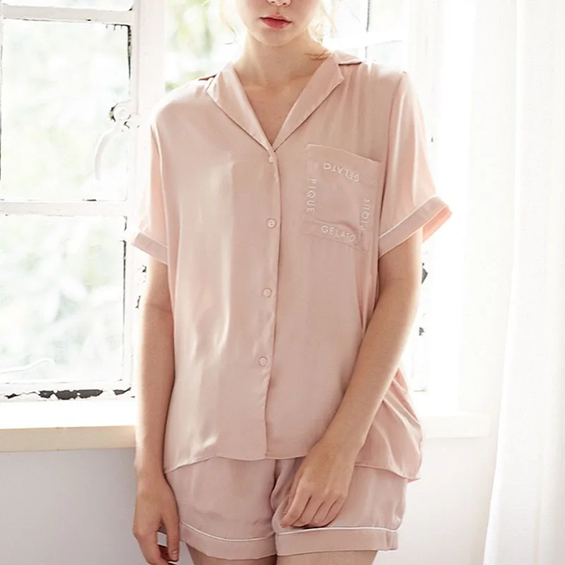 

Комплект из шорт Kuzuwata, женская пижама, Женский пижамный комплект, комплекты шорт, женская пижама Gelato пике, летний женский пижамный комплект ...