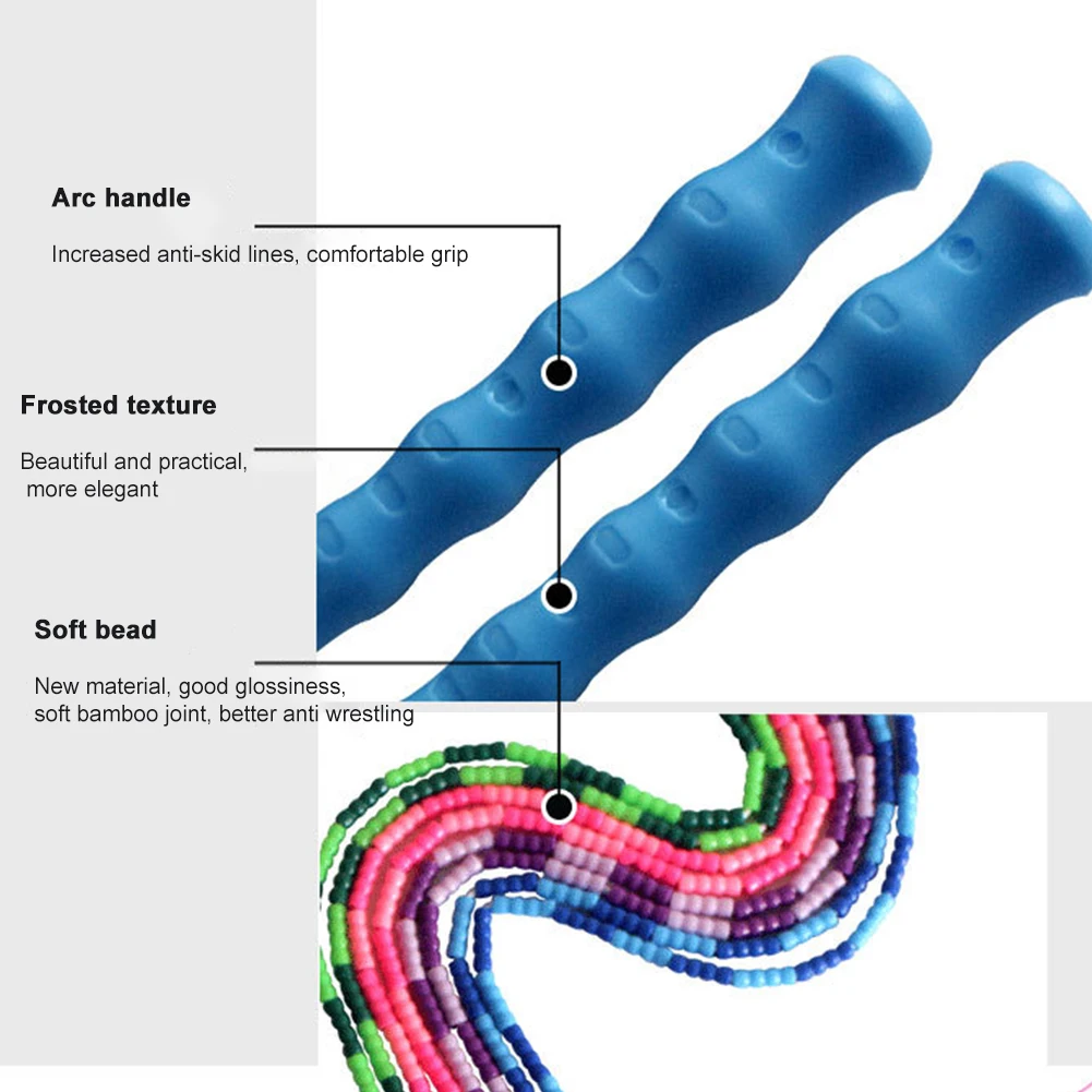 Скакалка для занятия спортом дома йоги Мягкая бисером тренировки прыжки