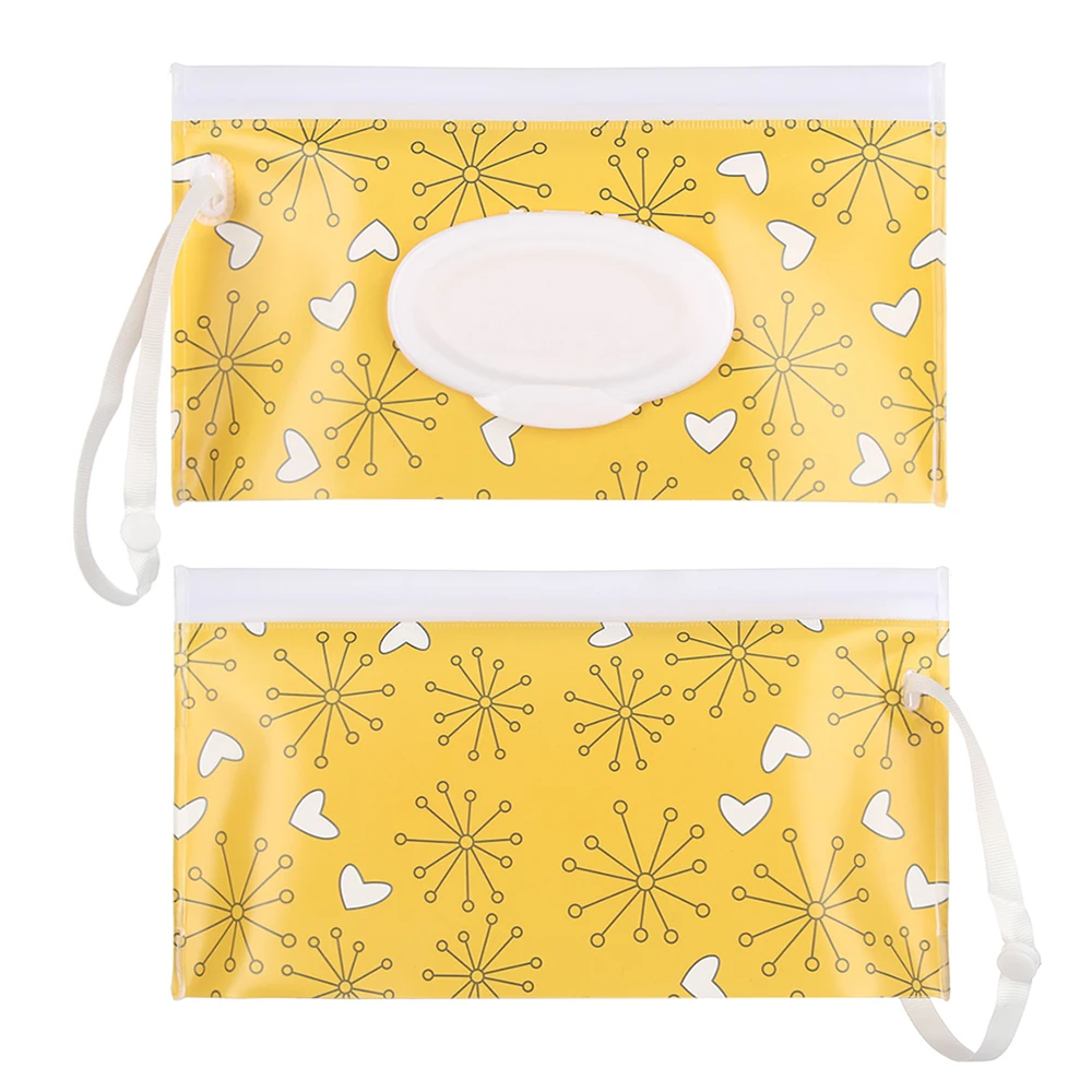 Wipes Container Cases Cosmetic Snap Strap Clamshell Eco-friendly Reusable Easy-carry Baby Portable Tissue Box Pouch | Мать и ребенок