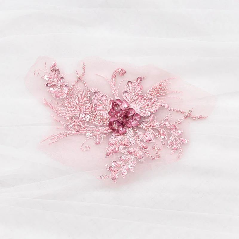 2 шт. кружевные аппликации с вышивкой из бисера | Дом и сад