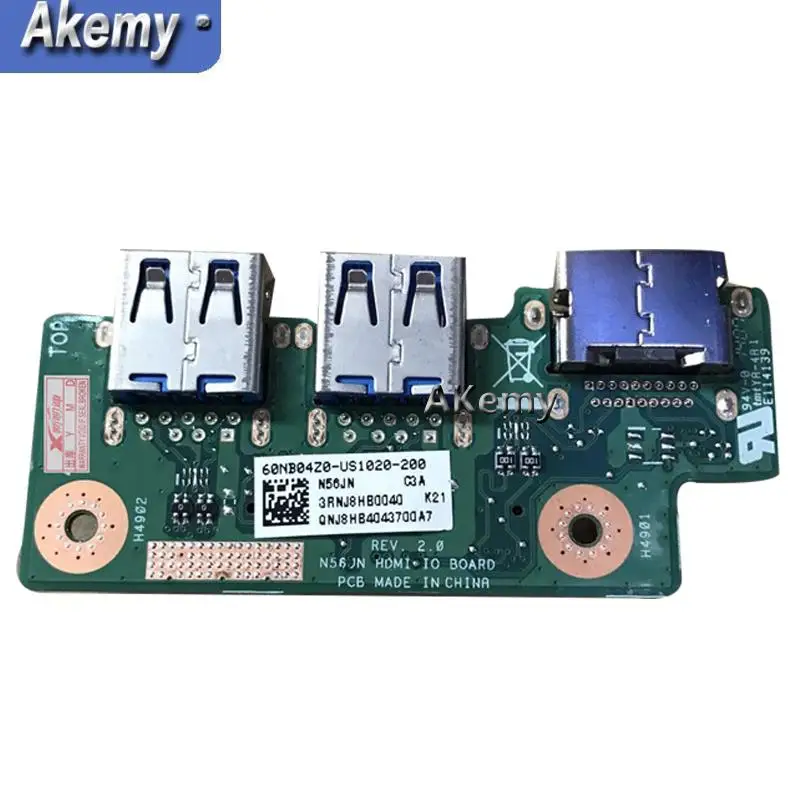 

Akemy N56VM For Asus N56V N56VM N56VZ N56VB N56VV N56D N56DP HDMI IO BOARD USB board free shipping