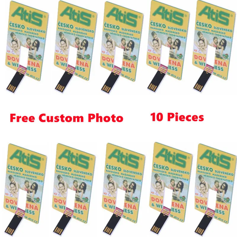 10 шт. USB-флеш-накопитель для банковских карт 4-8 Гб |