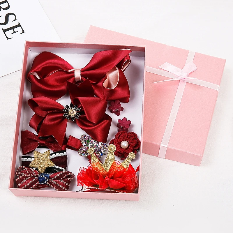 8/10/24pcs Baby Girl Hair Clips Cartoon Children Headband Bow Crown Flower Hairpins Barrettes Headwear Kids Accessories |