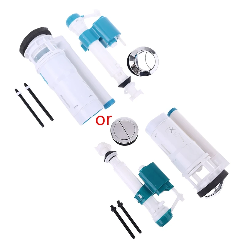 

Dual Flush Fill Toilet Water Tank Connected Cistern Inlet Drain Valve Bathroom Accessories