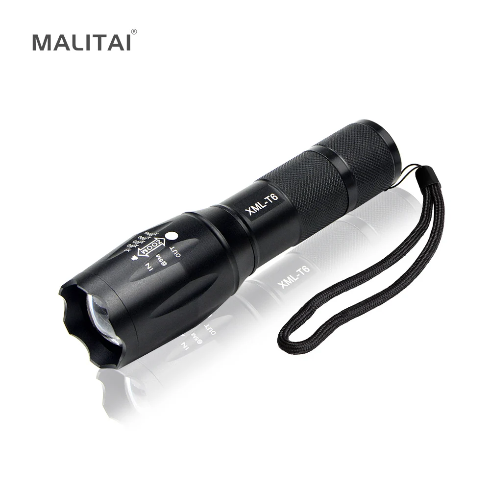 

T6 Led Glare Flashlight Flashlight 5 Modes Outdoor Camping and Hiking Rainproof Flashlight Aluminum Alloy Telescopic Focusing