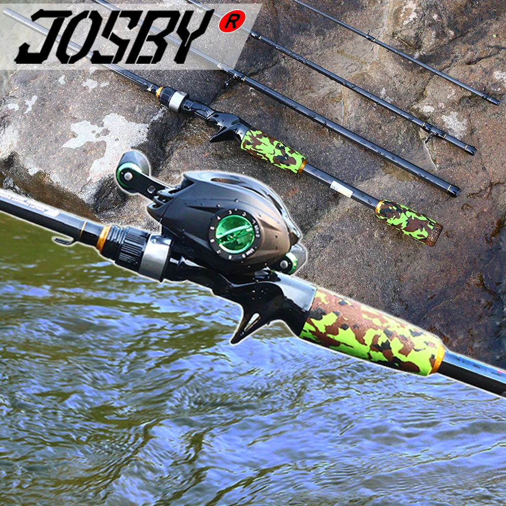 

JOSBY Spinning Casting Fishing Rod Reel Fly Carbon lure rod Carp Feeder Pole Ultralight Pesca 2.1M M Power 4 Sections