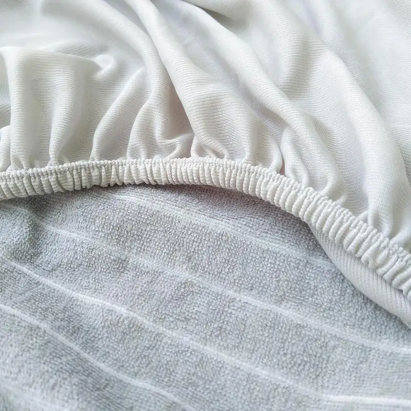 

cotton terry Waterproof Mattress Protector Cover For Bed Solid gray bed sheet protector Pad Cover Anti-mite