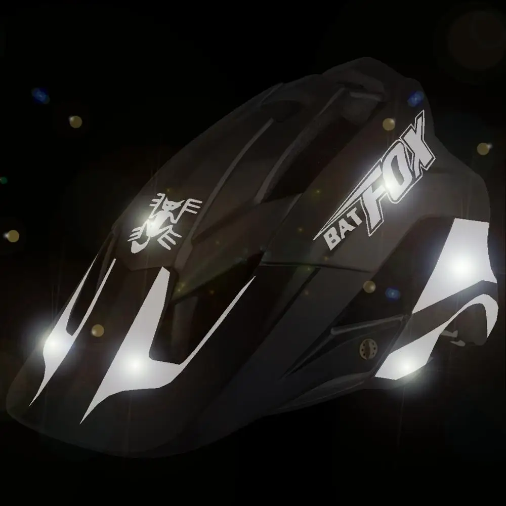 Велосипедный шлем BATFOX светоотражающий для езды на велосипеде горных
