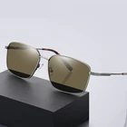 Солнцезащитные очки поляризационные UV400 для мужчин и женщин, винтажные брендовые дизайнерские солнечные очки в металлической квадратной оправе, с защитой от ультрафиолета