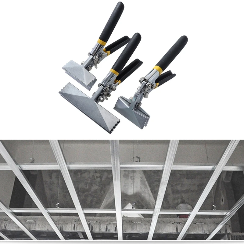 

Sheet Metal Bending Pliers Hand Seamer Wide Jaw Straight 80mm/Elbow 80mm/Straight 150mm Tools for Welding Clamps