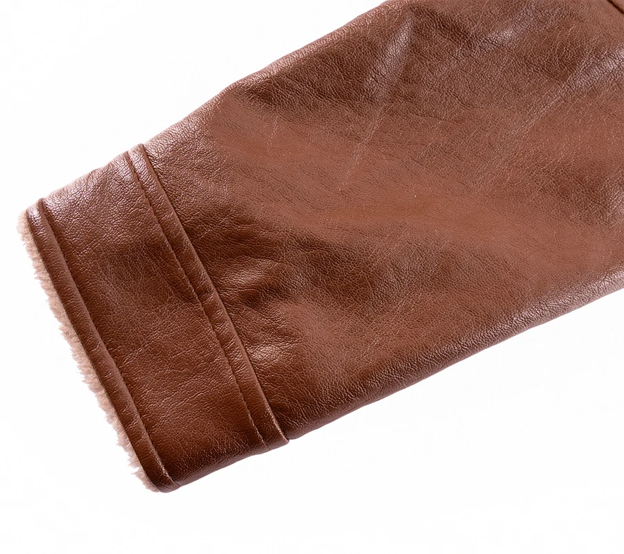 ChangNiu, коричневые кожаные куртки, мужские кожаные пальто, верхняя одежда, осень-зима, одноцветные, искусственный мех внутри, теплые кожаные куртки для мужчин