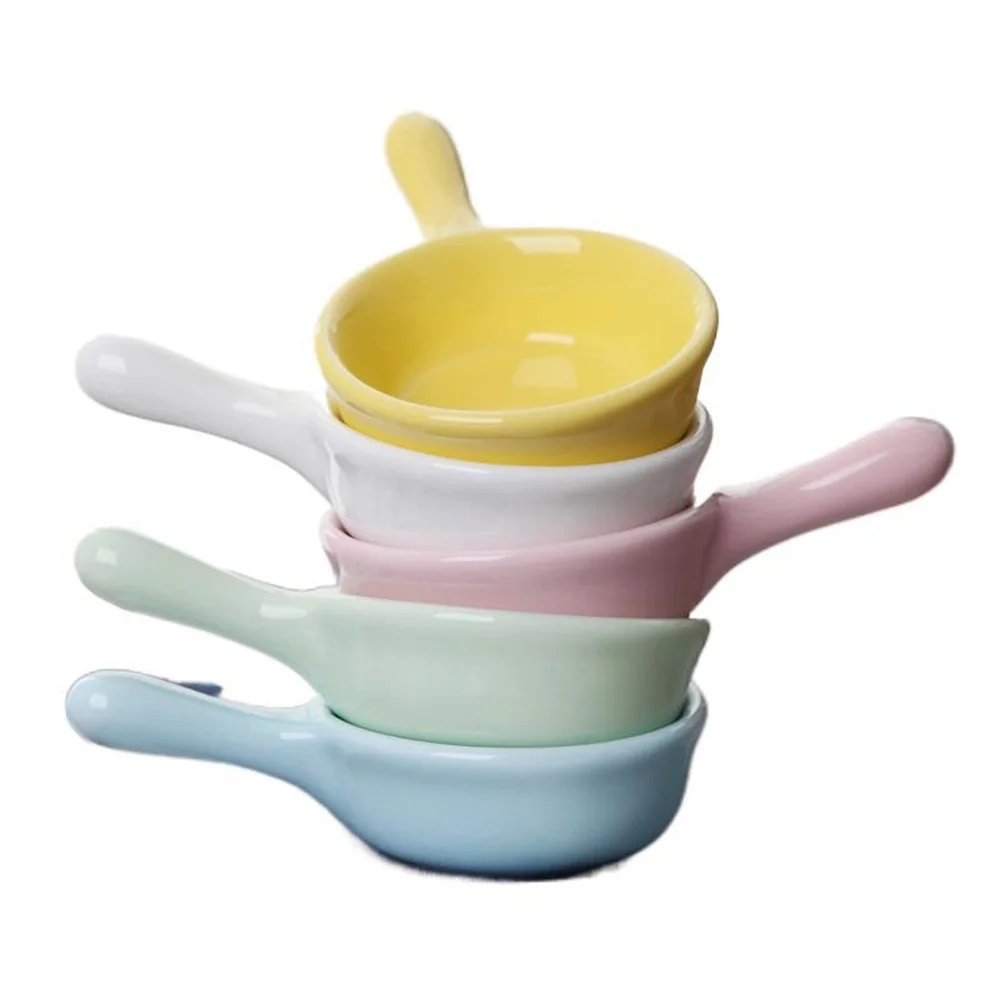 

Japanese Style Ceramic Mini Dishes Cute Sauce Dish Solid Color Tableware Dinner Small Plate Bowl Milk Cup Porcelain Dinnerware