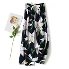 Широкие брюки, вискозная одежда для отдыха, брюки, мягкая Ночная одежда, штаны для сна, женские летние брюки, свободная Пижама с эластичным поясом