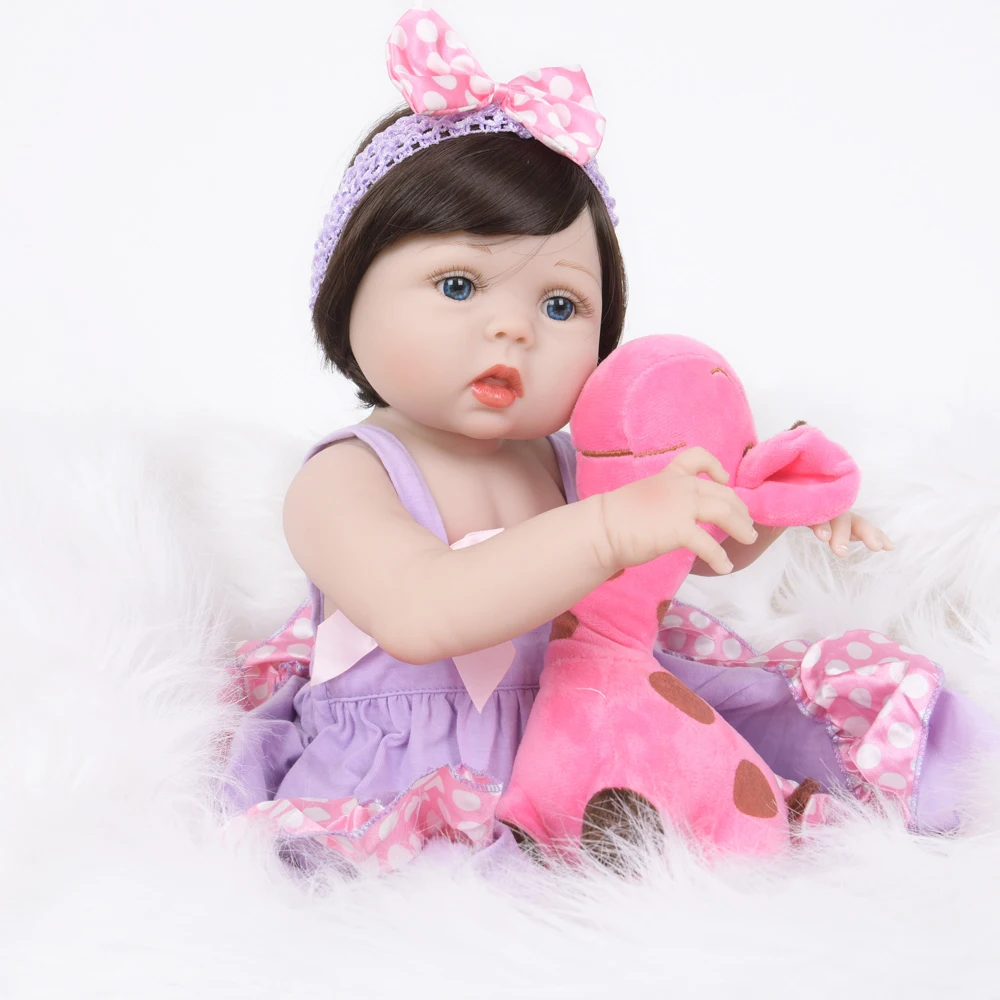22 дюймовые развивающие реалистичные куклы для новорожденных силиконовые