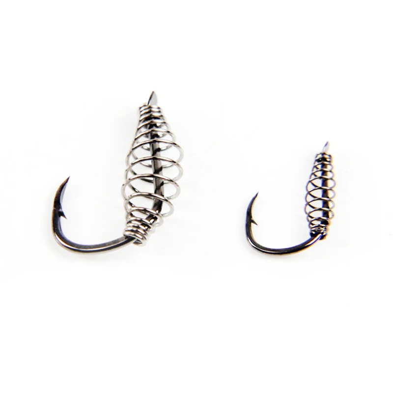 100pcs Spring set Fishhook Swivel Carp Fly Fishing Hooks Single Circle Fishing Tackle Accessories jig Lure Line Cord Tool