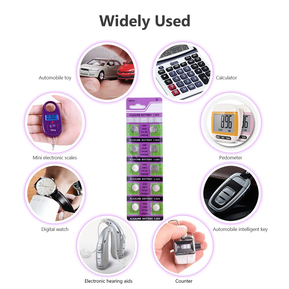 

100% Brand New 40Pcs/4card AG9 LR936 394 Laser Pointer Remote Button Batteries 1.55V SR936SW CX194 SR936 194 Coin Cell Wholesale