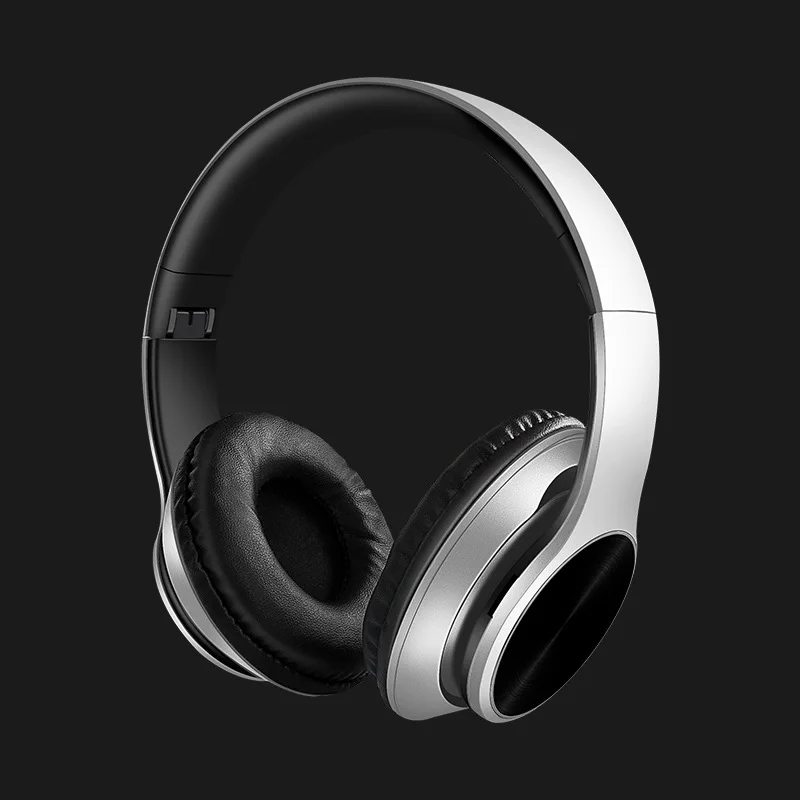 Серебристый Hi-fi стерео Беспроводная гарнитура перезаряжаемые беспроводные наушники Bluetooth наушники-вкладыши Складная гарнитура с микрофоном - Цвет: Серебристый
