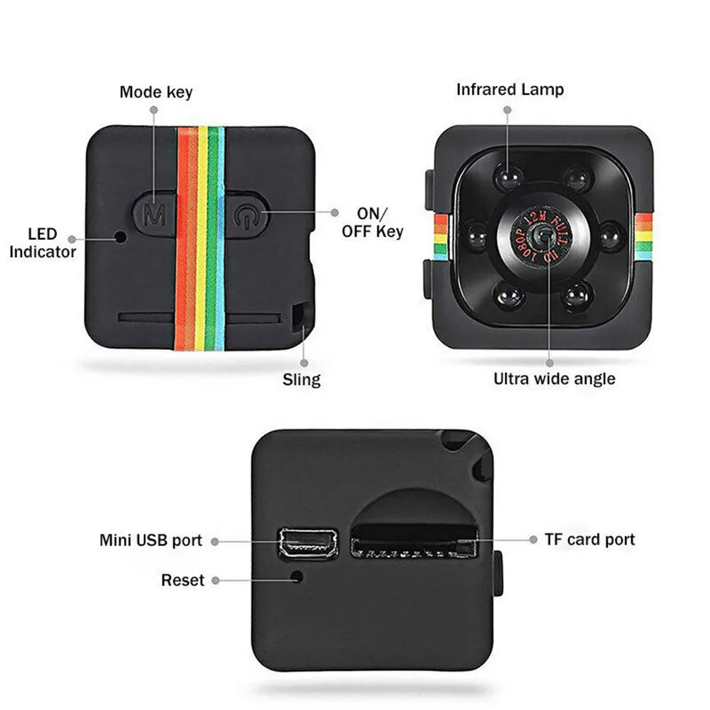 

Mini SQ11 DV DVR Camera Full HD 720P Car Dash Cam IR Night Vision HQ