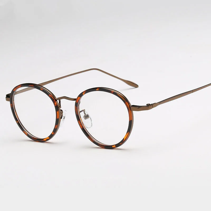 Винтажная круглая рамка для очков женщин Ретро Прозрачная Оптическая оправа