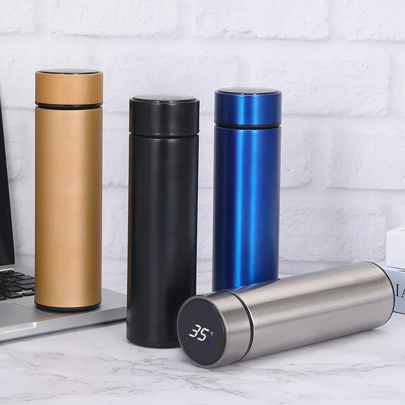 

17oz Temperature Water Bottle Smart LCD Touch Lid Stainless Steel Vacuum Flask Thermos With Tea Infuser