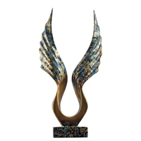 abstract mirs wings figurines resin ornaments creative wings statue retro desktop crafts artwork home decoration r1649